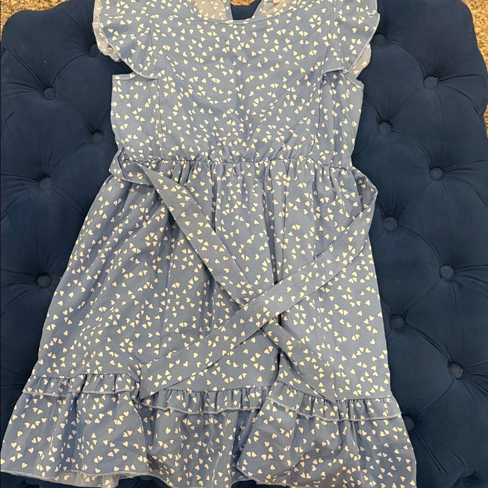 Zara Blue Kids Dress with Heart Pattern